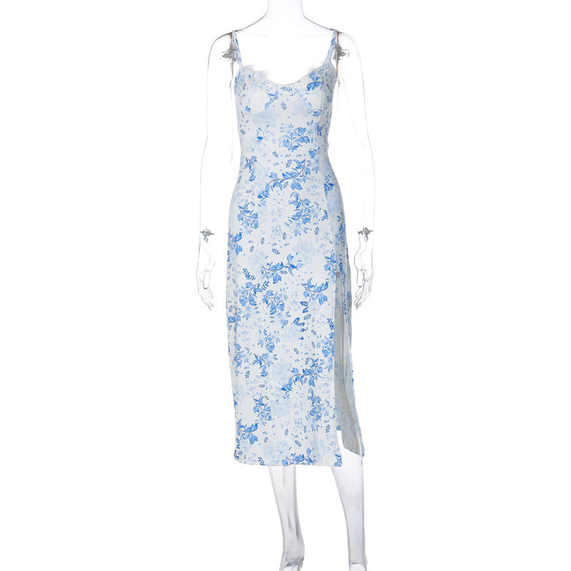 Lace Flowers Long Dress
