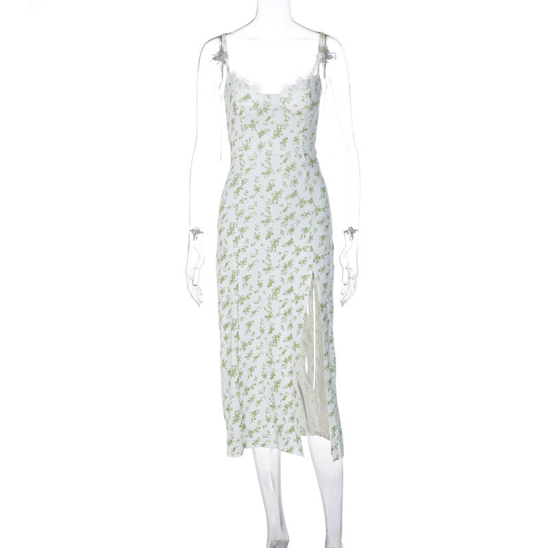 Lace Flowers Long Dress