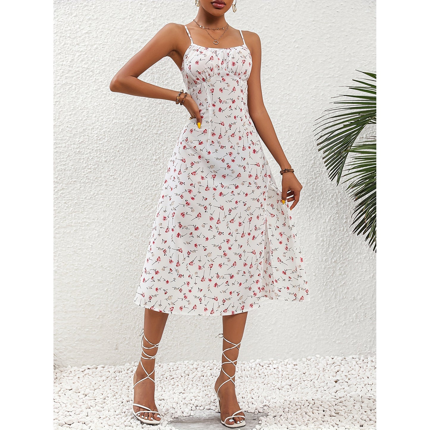 Polka Dot Print Summer Dress